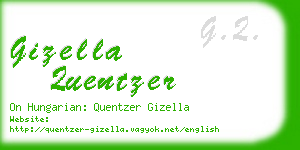 gizella quentzer business card